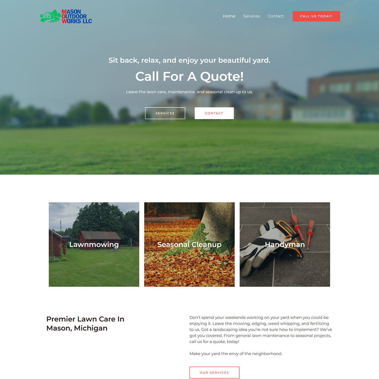 Mason Outdoor Works website